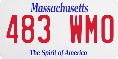 MA license plate 483WM0