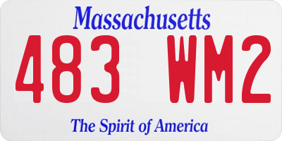 MA license plate 483WM2