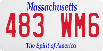 MA license plate 483WM6