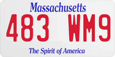 MA license plate 483WM9