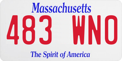 MA license plate 483WN0