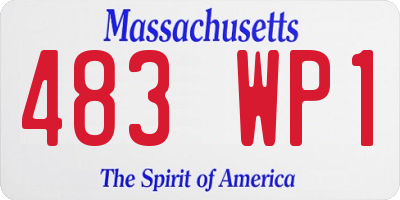 MA license plate 483WP1