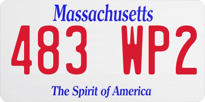 MA license plate 483WP2