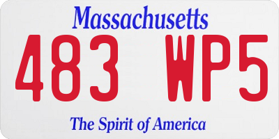 MA license plate 483WP5