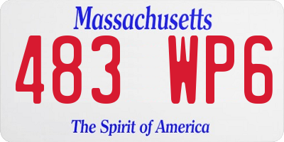 MA license plate 483WP6