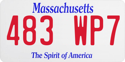 MA license plate 483WP7