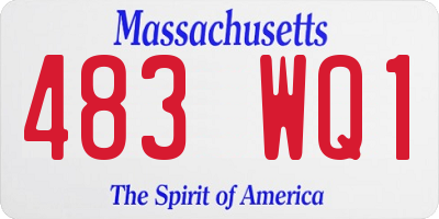 MA license plate 483WQ1