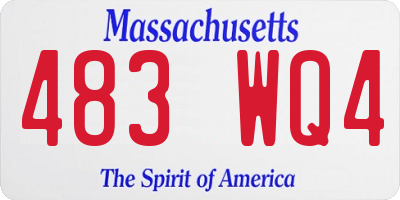 MA license plate 483WQ4