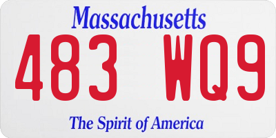 MA license plate 483WQ9