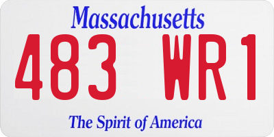 MA license plate 483WR1
