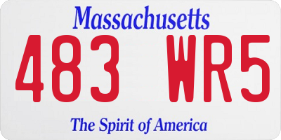 MA license plate 483WR5