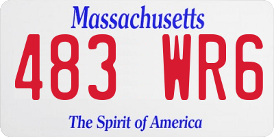 MA license plate 483WR6