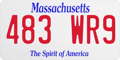 MA license plate 483WR9