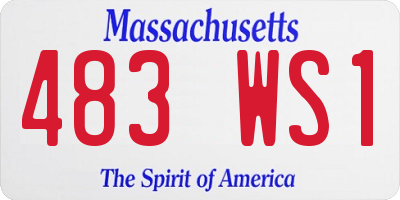 MA license plate 483WS1