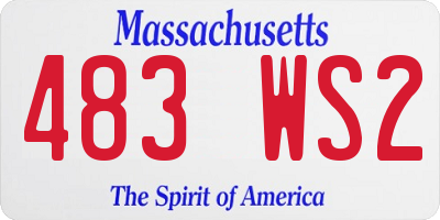 MA license plate 483WS2