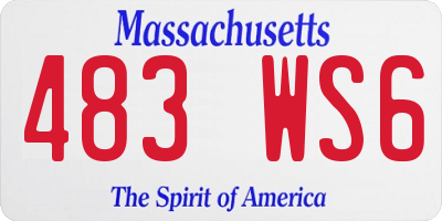 MA license plate 483WS6