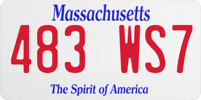 MA license plate 483WS7