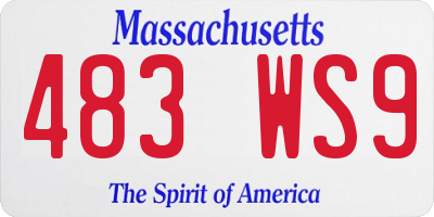 MA license plate 483WS9
