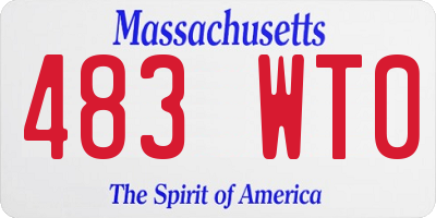 MA license plate 483WT0