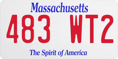MA license plate 483WT2