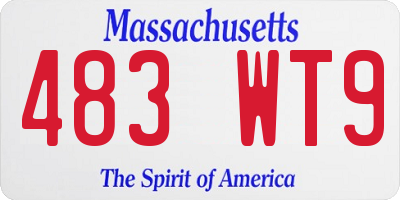 MA license plate 483WT9