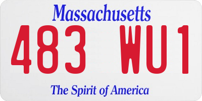 MA license plate 483WU1
