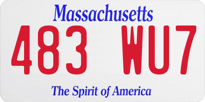 MA license plate 483WU7