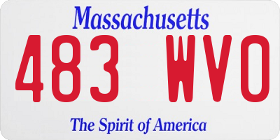 MA license plate 483WV0