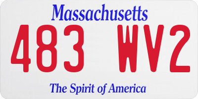 MA license plate 483WV2