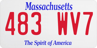 MA license plate 483WV7