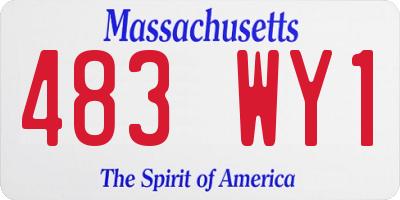 MA license plate 483WY1