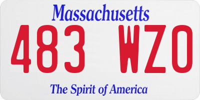 MA license plate 483WZ0