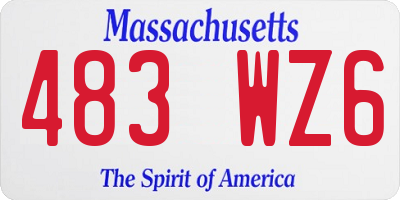 MA license plate 483WZ6