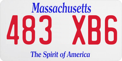 MA license plate 483XB6