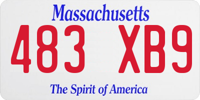 MA license plate 483XB9
