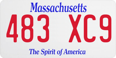 MA license plate 483XC9