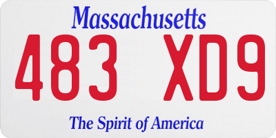 MA license plate 483XD9