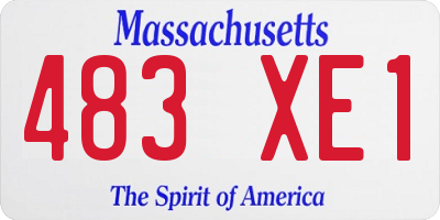 MA license plate 483XE1