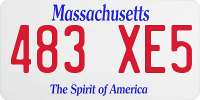 MA license plate 483XE5