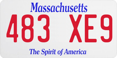 MA license plate 483XE9