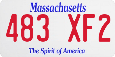 MA license plate 483XF2