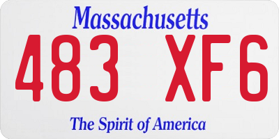 MA license plate 483XF6