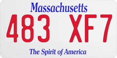MA license plate 483XF7