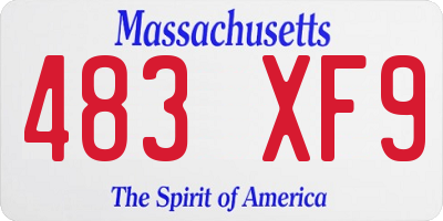 MA license plate 483XF9