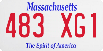 MA license plate 483XG1