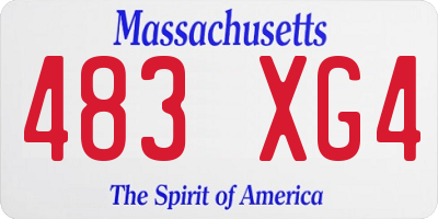 MA license plate 483XG4