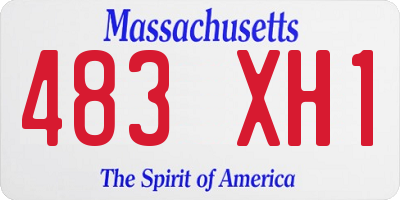 MA license plate 483XH1