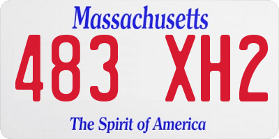 MA license plate 483XH2