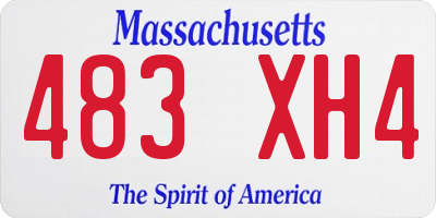MA license plate 483XH4