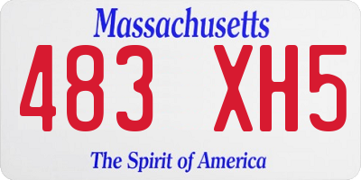 MA license plate 483XH5